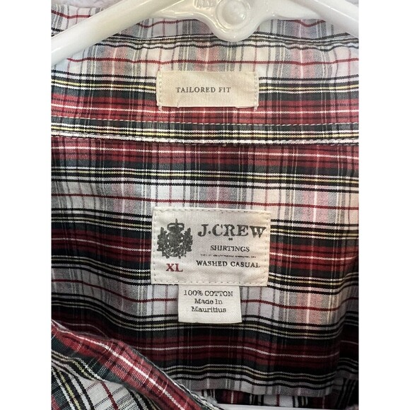 J Crew Oxford Button Down Shirt Men's XL Multicolor Plaid Long Sleeve - Picture 4 of 4